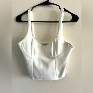 Zara White Corset Top (Size M) - Perfect Condition!